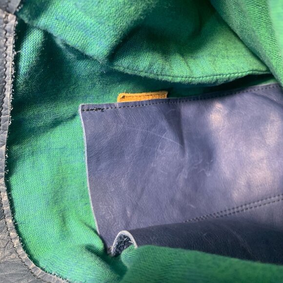 Spencer Devine Blue Leather Purse Large - Picture 6 of 8